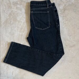 prAna Charcoal Gray Straight Leg Ankle Cropped Jeans Sz 6P Petite Organic Cotton